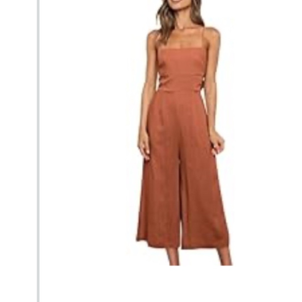 Women’s spaghetti strap romper wide leg